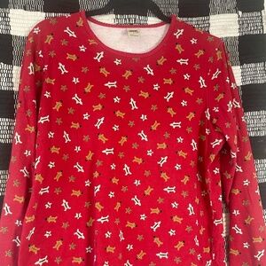 Red Gingerbread Cookie Long Sleeve Large Sleeve